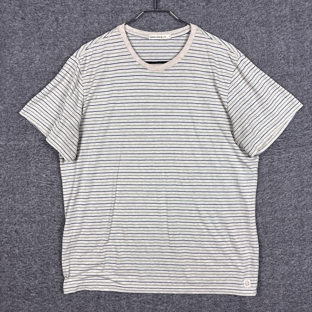 Marine Layer Shirt Mens Large‎ Striped ReSpun Short Sleeve Cotton Stretch Tee